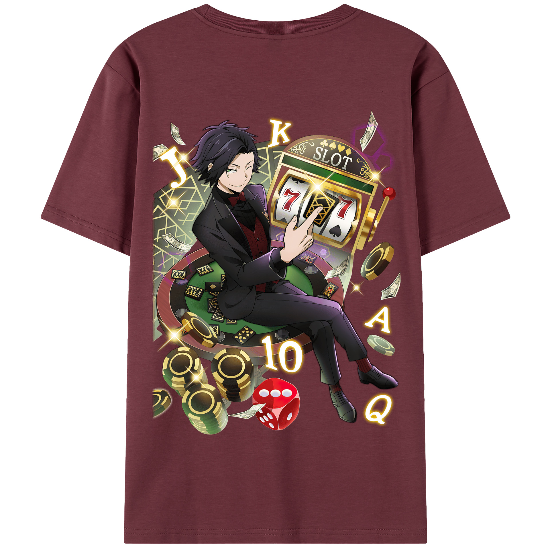 （画像用） 文豪ストレイドッグス Bungo Stray Dogs 綿100％半袖Tシャツ（背面プリント）